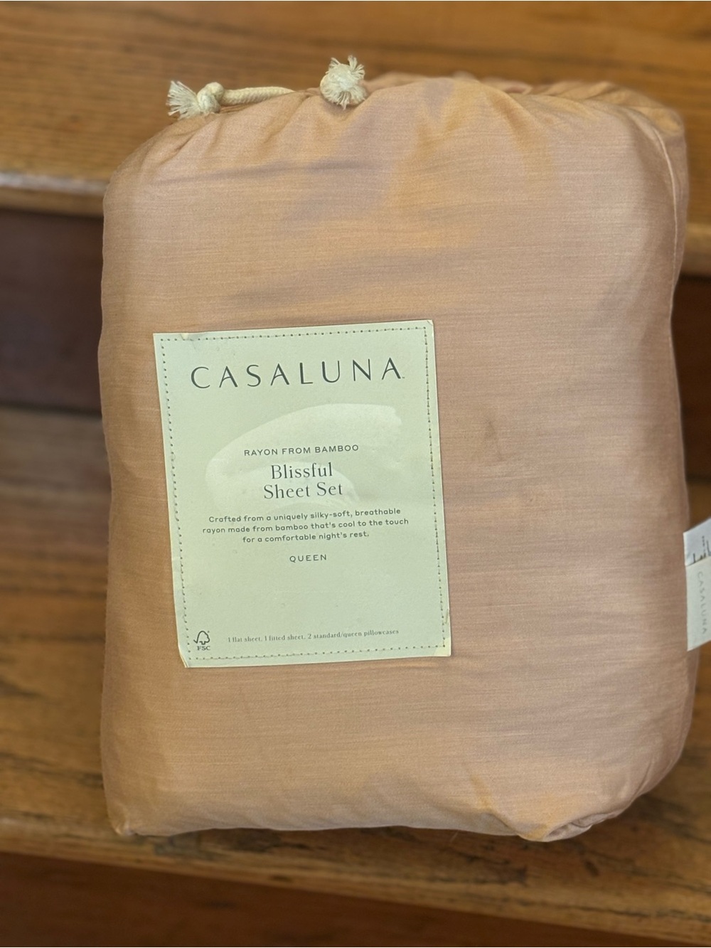 Casaluna Peach-Tone Blissful Sheet Set